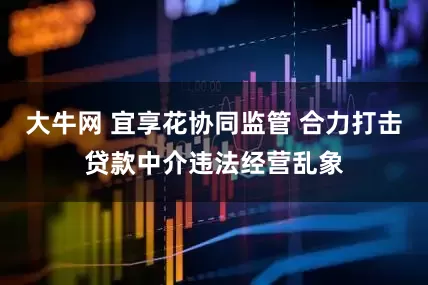 大牛网 宜享花协同监管 合力打击贷款中介违法经营乱象